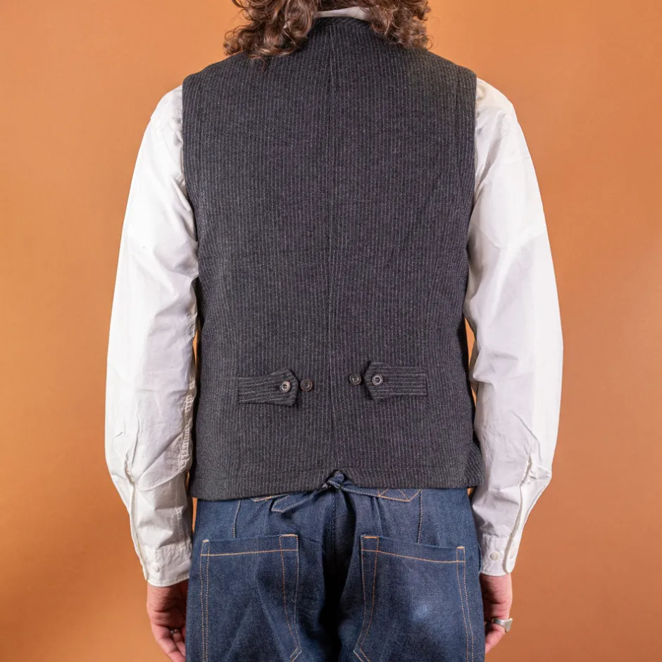 Hansen Westen>William Lapel Waistcoat Black Pin