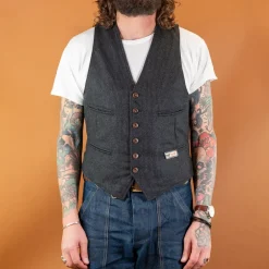 Scarti Lab Westen>Wool Vest Striped Black