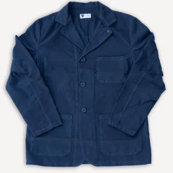 Tellason Jacken>Work Blazer Herringbone Twill Navy