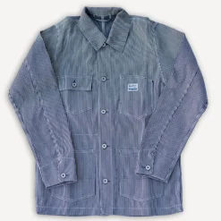 Blue Blanket Jacken>Workjacket Striped White/Blue